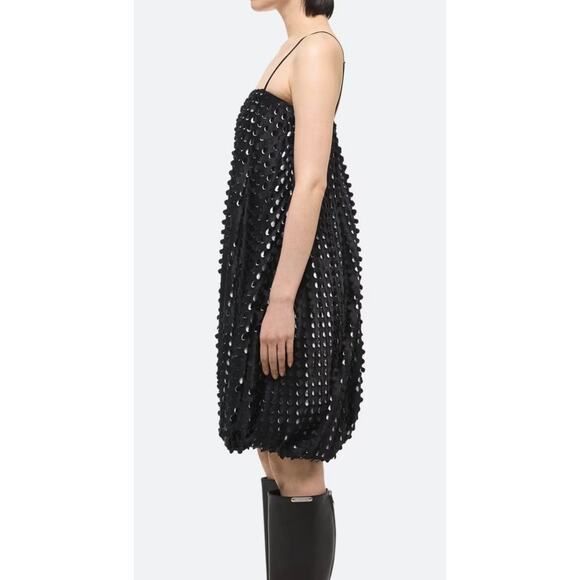 Helmet Lang Black Mini dress satin size 4 NWT - Picture 2 of 10